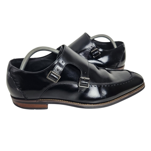Stacy Adams Other - Stacy Adams Baldwin Mens Size 9M Black Double Monk Strap Dress Shoes 25188-001